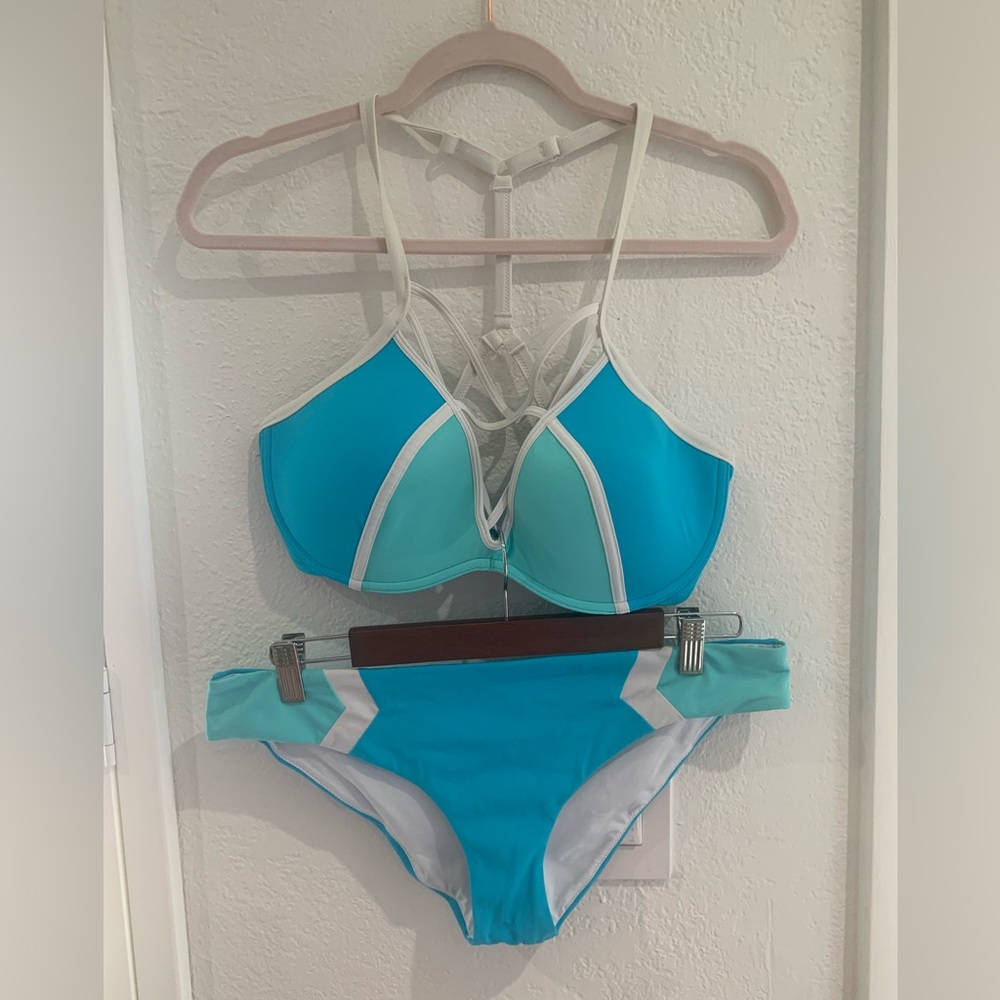 Pink Victoria’s secret’s Swim top and Swim bottom